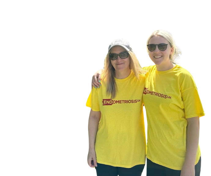 two supporters in yellow tshirts