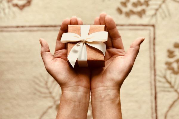 Gift in hands