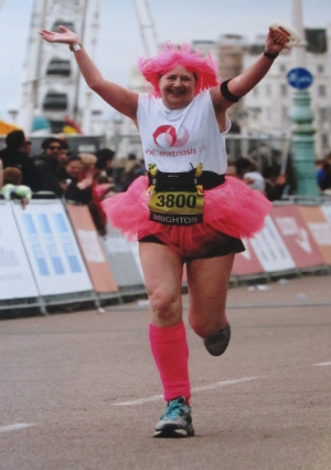 Endometriosis UK fundraiser celebrates crossing the finish line at the Brighton Marathon