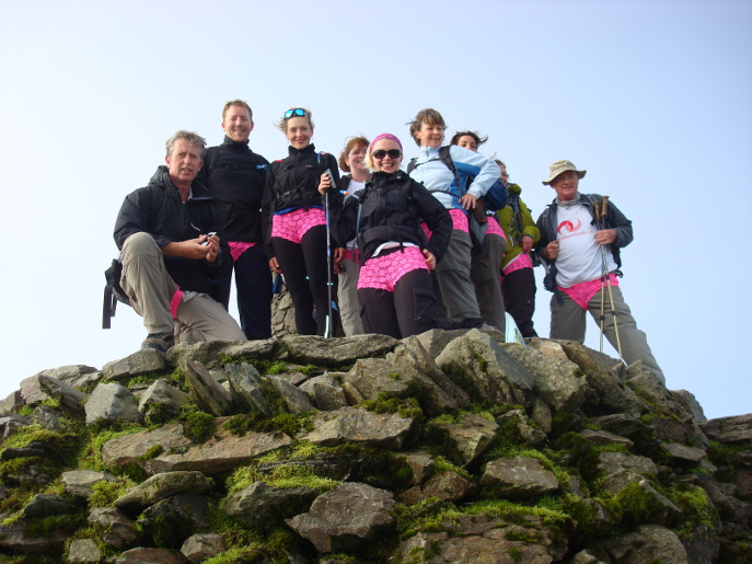 Pink Pants Snowdon Horseshoe fundraisers reach the summit