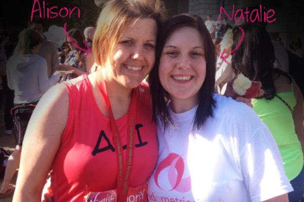 Alison and Natalie at the London Marathon