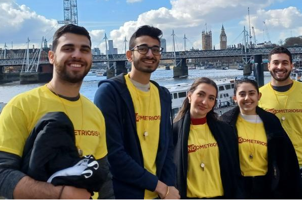 A group of people in Endometriosis UK T shirts