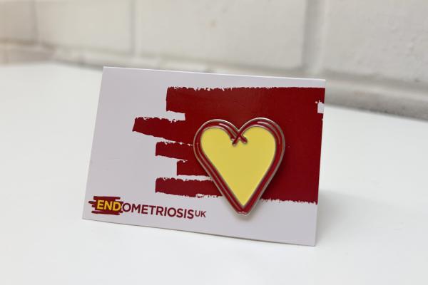 heart pin badge