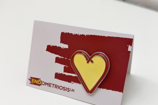 heart pin badge