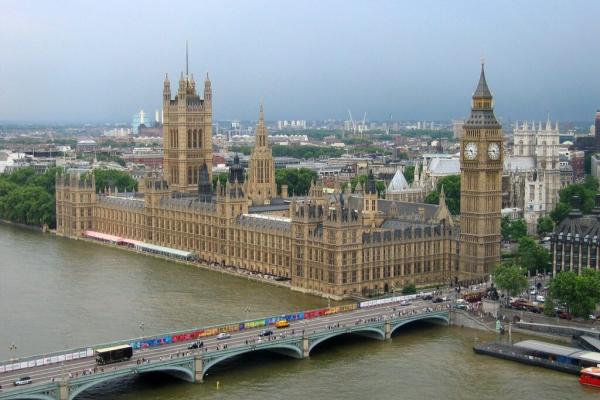 The Houses of Parliament in Westminster, London